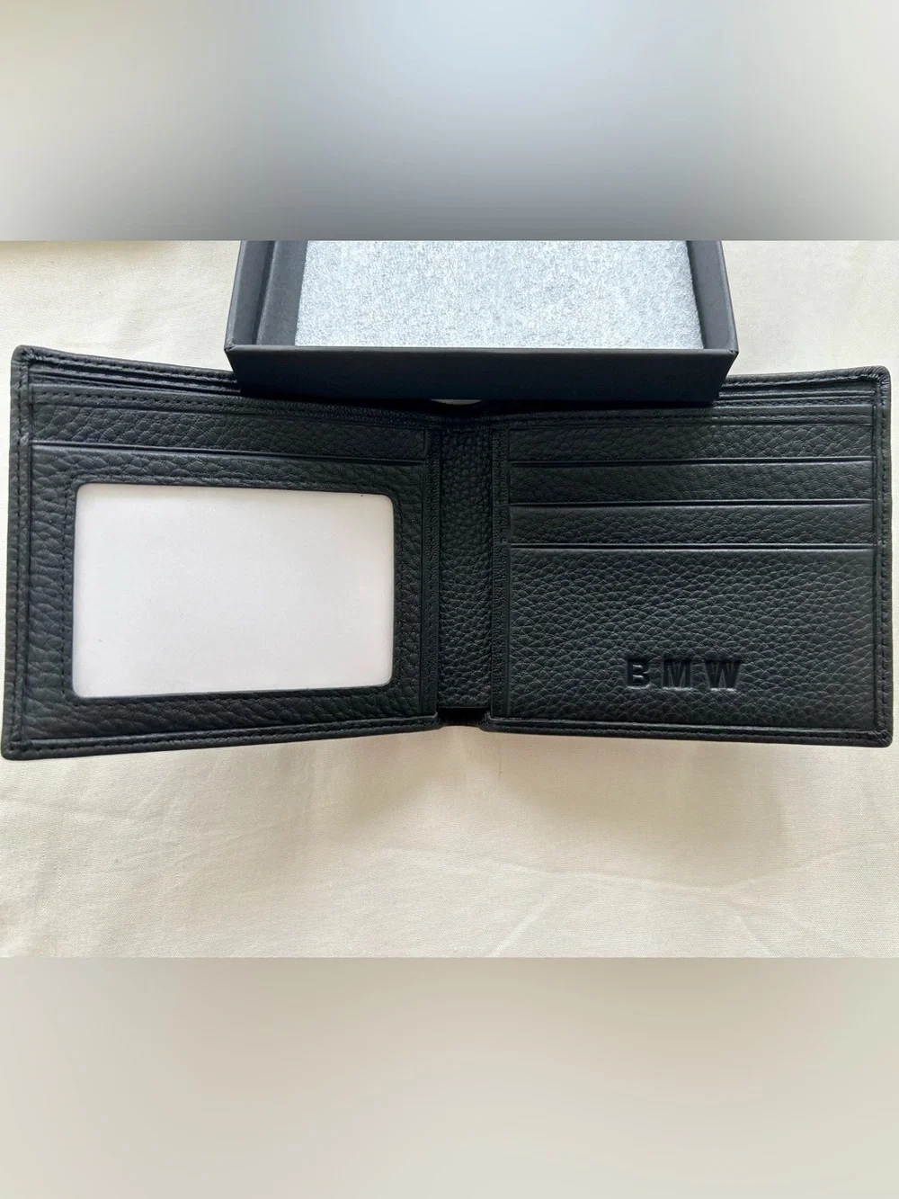 Genuine BMW Black Leather Bifold Wallet, Made in Germany